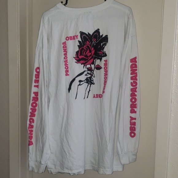 RARE!😲OBEY PROPAGANDA😲graphic shirt 90's - Picture 3 of 6